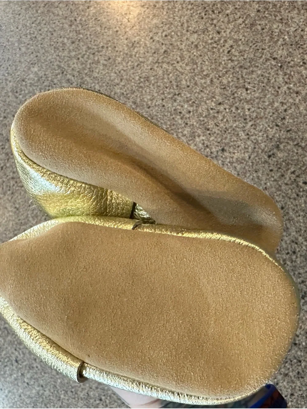 Gold Kids Mary Jane Soft-Soled Shoes